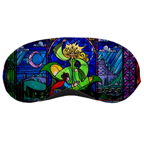 Beauty And The Beast Stained Glass Rose Sleep Mask from ArtsNow.com Front