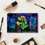 Beauty And The Beast Stained Glass Rose Cosmetic Bag (Medium)
