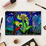 Beauty And The Beast Stained Glass Rose Cosmetic Bag (Large)