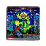 Beauty And The Beast Stained Glass Rose Memory Card Reader (Square 5 Slot)