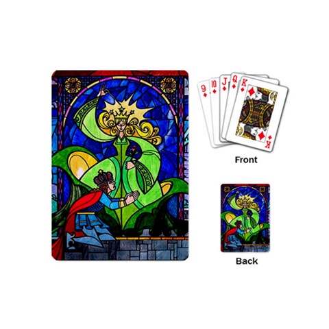 Beauty And The Beast Stained Glass Rose Playing Cards Single Design (Mini) from ArtsNow.com Back