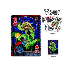 King Beauty And The Beast Stained Glass Rose Playing Cards 54 Designs (Mini) from ArtsNow.com Front - HeartK