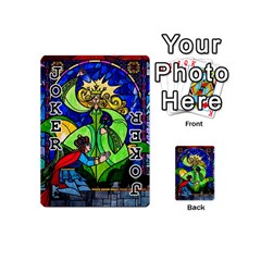 Beauty And The Beast Stained Glass Rose Playing Cards 54 Designs (Mini) from ArtsNow.com Front - Joker1