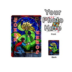 Beauty And The Beast Stained Glass Rose Playing Cards 54 Designs (Mini) from ArtsNow.com Front - Joker2