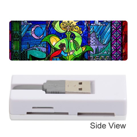 Beauty And The Beast Stained Glass Rose Memory Card Reader (Stick) from ArtsNow.com Front