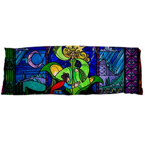 Beauty And The Beast Stained Glass Rose Body Pillow Case Dakimakura (Two Sides) from ArtsNow.com Front