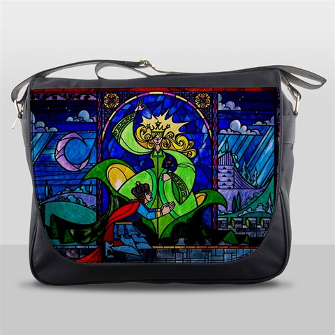 Beauty And The Beast Stained Glass Rose Messenger Bag from ArtsNow.com Front