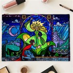 Beauty And The Beast Stained Glass Rose Cosmetic Bag (XXL)