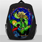 Beauty And The Beast Stained Glass Rose Backpack Bag