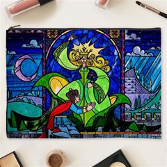 Beauty And The Beast Stained Glass Rose Cosmetic Bag (XXXL) from ArtsNow.com Front