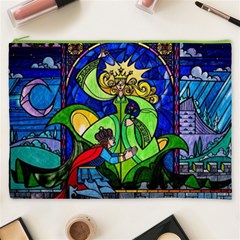 Beauty And The Beast Stained Glass Rose Cosmetic Bag (XXXL) from ArtsNow.com Front