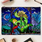 Beauty And The Beast Stained Glass Rose Cosmetic Bag (XXXL)