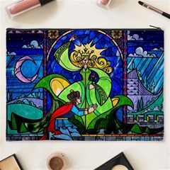 Beauty And The Beast Stained Glass Rose Cosmetic Bag (XXXL) from ArtsNow.com Back