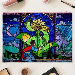 Beauty And The Beast Stained Glass Rose Cosmetic Bag (XXXL) from ArtsNow.com Back