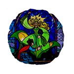 Beauty And The Beast Stained Glass Rose Standard 15  Premium Round Cushions