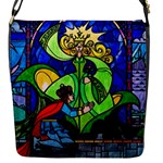 Beauty And The Beast Stained Glass Rose Flap Closure Messenger Bag (S)