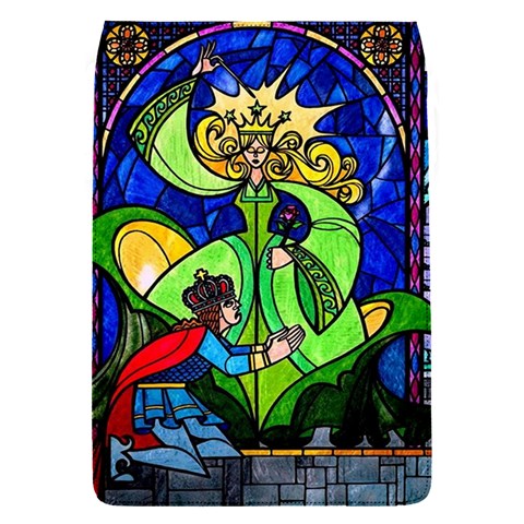 Beauty And The Beast Stained Glass Rose Removable Flap Cover (S) from ArtsNow.com Front