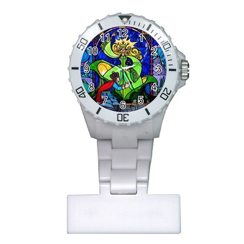 Beauty And The Beast Stained Glass Rose Plastic Nurses Watch from ArtsNow.com Front
