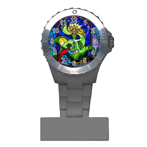 Beauty And The Beast Stained Glass Rose Plastic Nurses Watch from ArtsNow.com Front