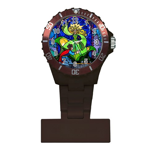 Beauty And The Beast Stained Glass Rose Plastic Nurses Watch from ArtsNow.com Front