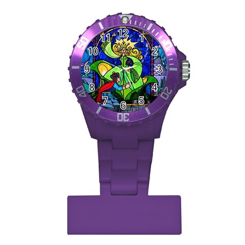 Beauty And The Beast Stained Glass Rose Plastic Nurses Watch from ArtsNow.com Front
