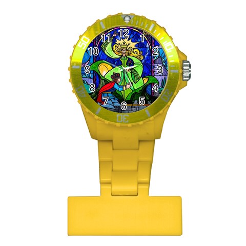 Beauty And The Beast Stained Glass Rose Plastic Nurses Watch from ArtsNow.com Front
