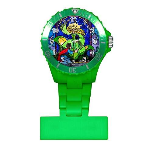 Beauty And The Beast Stained Glass Rose Plastic Nurses Watch from ArtsNow.com Front