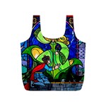 Beauty And The Beast Stained Glass Rose Full Print Recycle Bag (S)