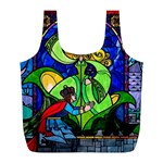 Beauty And The Beast Stained Glass Rose Full Print Recycle Bag (L)