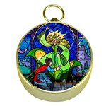 Beauty And The Beast Stained Glass Rose Gold Compasses
