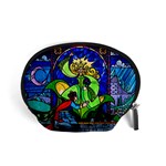 Beauty And The Beast Stained Glass Rose Accessory Pouch (Small)
