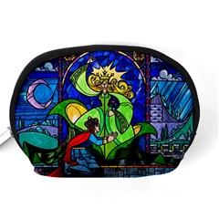 Beauty And The Beast Stained Glass Rose Accessory Pouch (Medium) from ArtsNow.com Back