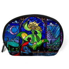 Beauty And The Beast Stained Glass Rose Accessory Pouch (Large) from ArtsNow.com Back