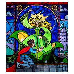 Beauty And The Beast Stained Glass Rose Drawstring Pouch (Small) from ArtsNow.com Back