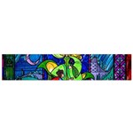 Beauty And The Beast Stained Glass Rose Small Premium Plush Fleece Scarf
