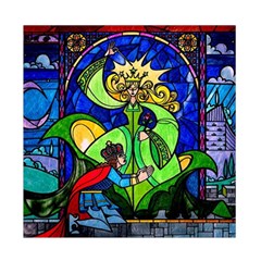 Beauty And The Beast Stained Glass Rose Duvet Cover Double Side (Full/ Double Size) from ArtsNow.com Back