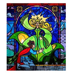 Beauty And The Beast Stained Glass Rose Duvet Cover Double Side (King Size) from ArtsNow.com Back