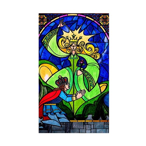 Beauty And The Beast Stained Glass Rose Duvet Cover Double Side (Single Size) from ArtsNow.com Front