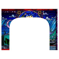 Beauty And The Beast Stained Glass Rose Toiletries Pouch from ArtsNow.com Front