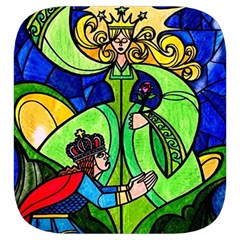 Beauty And The Beast Stained Glass Rose Toiletries Pouch from ArtsNow.com Side Right