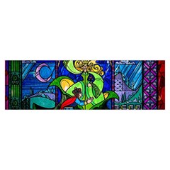 Beauty And The Beast Stained Glass Rose Toiletries Pouch from ArtsNow.com Hand Strap