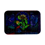 Beauty And The Beast Stained Glass Rose Open Lid Metal Box (Silver)  