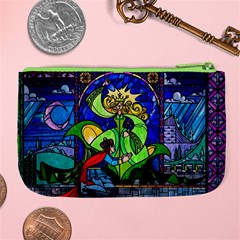 Beauty And The Beast Stained Glass Rose Large Coin Purse from ArtsNow.com Back