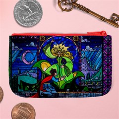 Beauty And The Beast Stained Glass Rose Large Coin Purse from ArtsNow.com Back