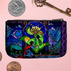 Beauty And The Beast Stained Glass Rose Large Coin Purse from ArtsNow.com Back