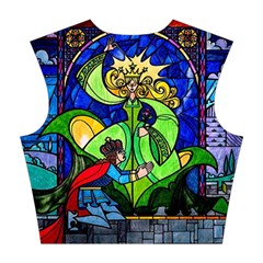 Beauty And The Beast Stained Glass Rose Cotton Crop Top from ArtsNow.com Back