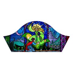 Beauty And The Beast Stained Glass Rose Cotton Crop Top from ArtsNow.com Left Sleeve