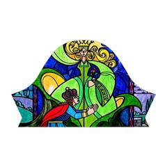 Beauty And The Beast Stained Glass Rose Short Sleeve V Right Sleeve