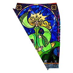 Beauty And The Beast Stained Glass Rose Midi Wrap Pencil Skirt from ArtsNow.com Front Left
