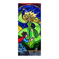 Beauty And The Beast Stained Glass Rose Pleated Skirt from ArtsNow.com Back Pleats